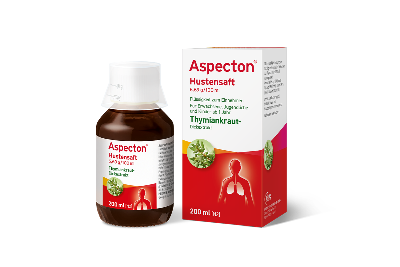 Packshot vom Aspecton® Hustensaft 200ml