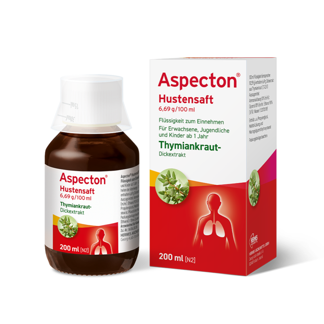 Packshot vom Aspecton® Hustensaft 200ml