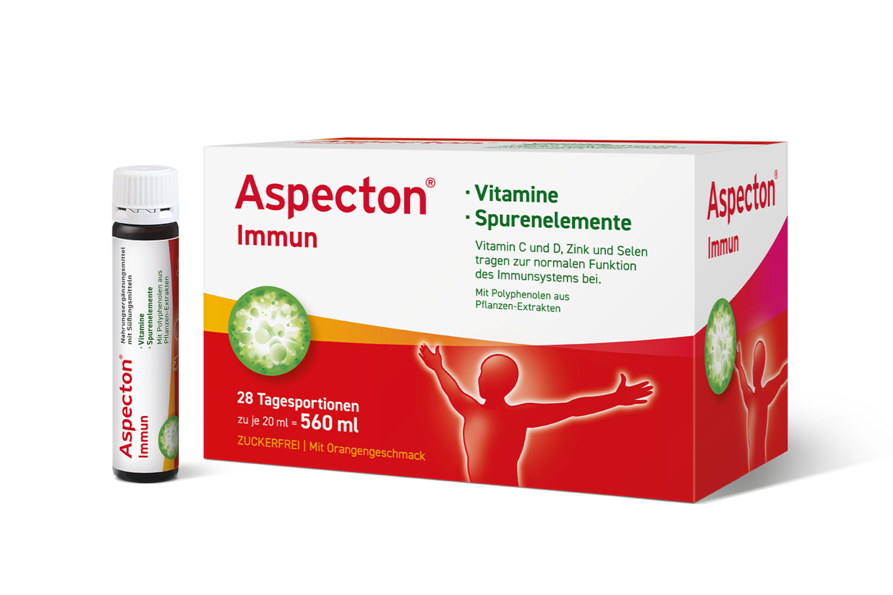 Packshot der Aspecton® Immun Trinkampullen 28 Stück