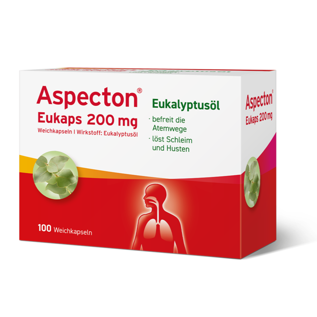 Packshot von Aspecton® Eukaps 200mg 100 Stück