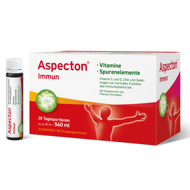 Packshot der Aspecton® Immun Trinkambullen 28 Stück