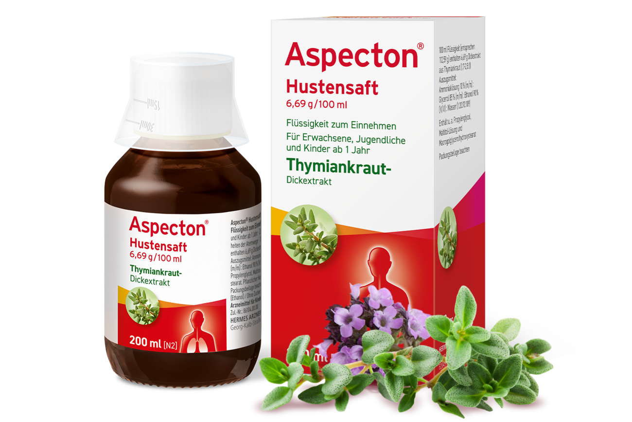 Packshot vom Aspecton® Hustensaft 200ml